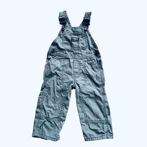 Oshkosh Blue/Gray Cotton Baby Boy Overall Size 12M
